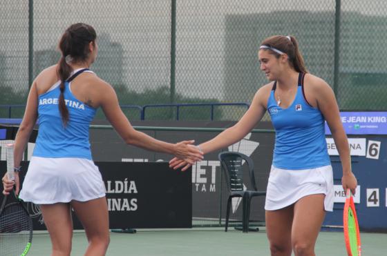 Julia Riera formó junto a Jazmín Ortenzi el dobles de Argentina en la serie ante Colombia 