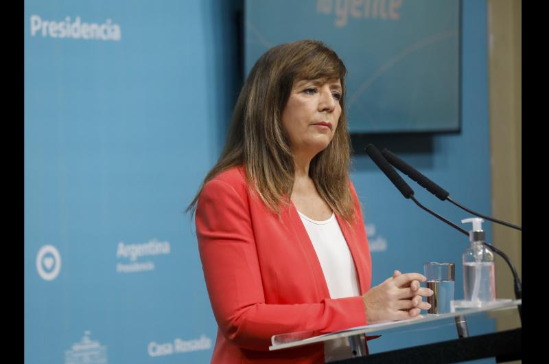 La portavoz presidencial Gabriela Cerruti