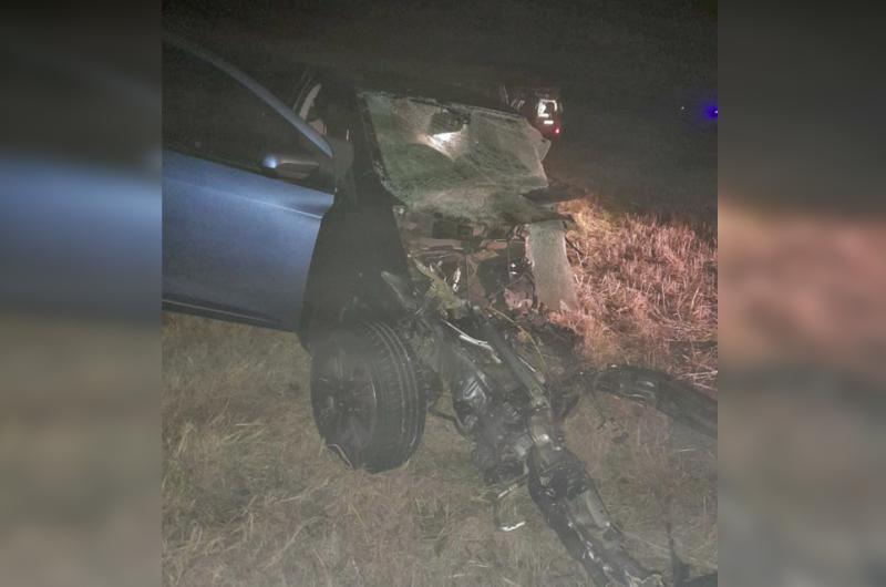 El automóvil conducido por Guerrini impactó contra el camión en la mañana de este lunes
