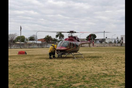 El operativo montado en el aeródromo de San Nicols consta de dos hidroaviones y un helicóptero