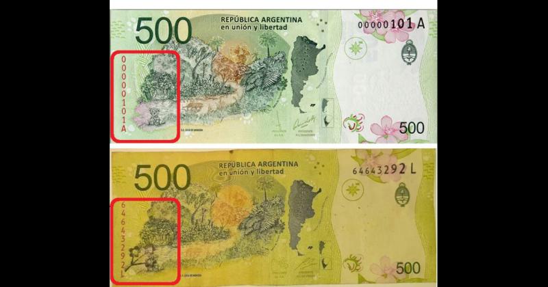 El billete de 500 pesos con su error
