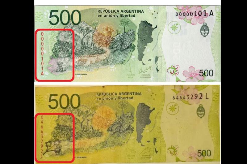 El billete de 500 pesos con su error