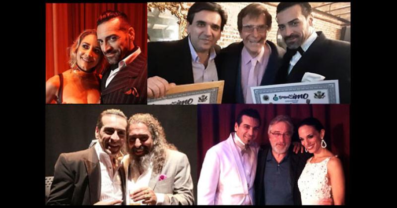 Rica trayectoria- Astrada junto a Andrea Ghidone Alberto Bianco y Silvio Soldn El Cigala y el actor Robert De Niro