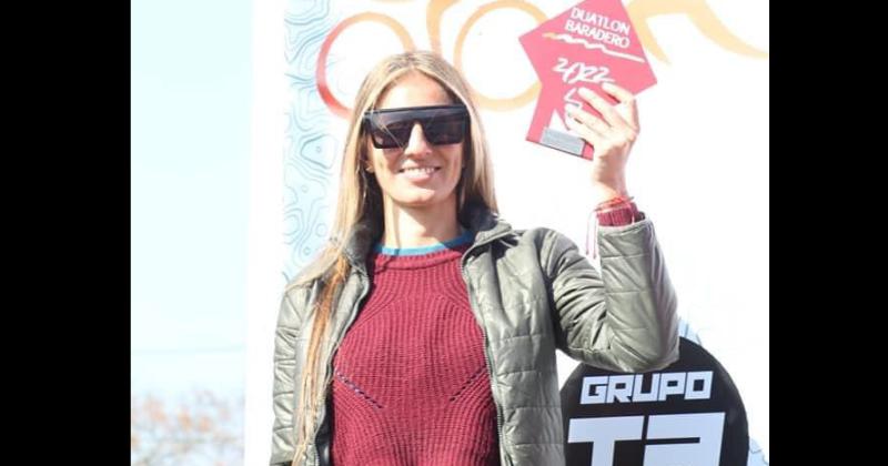 Nuevo podio para Brenda Bernard- finalizoacute tercera en el Duatloacuten de Baradero