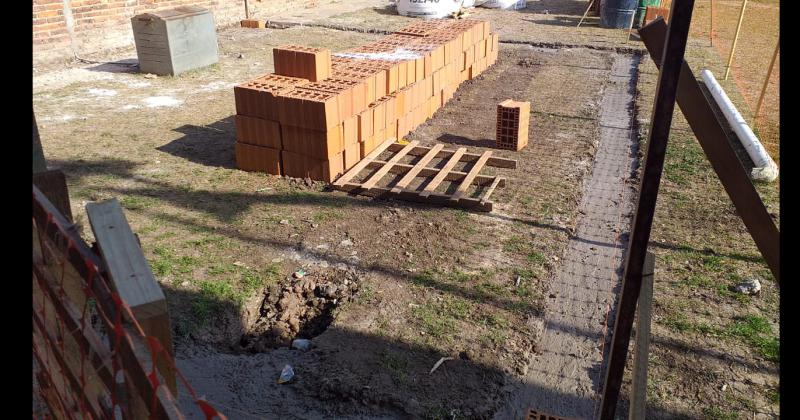 Comenzó la obra de ampliación en la Escuela de Pinzón