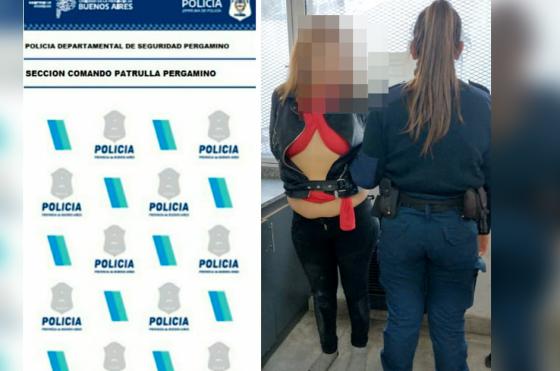 La mujer fue detenida luego de romper un auto y varios elementos de una casa