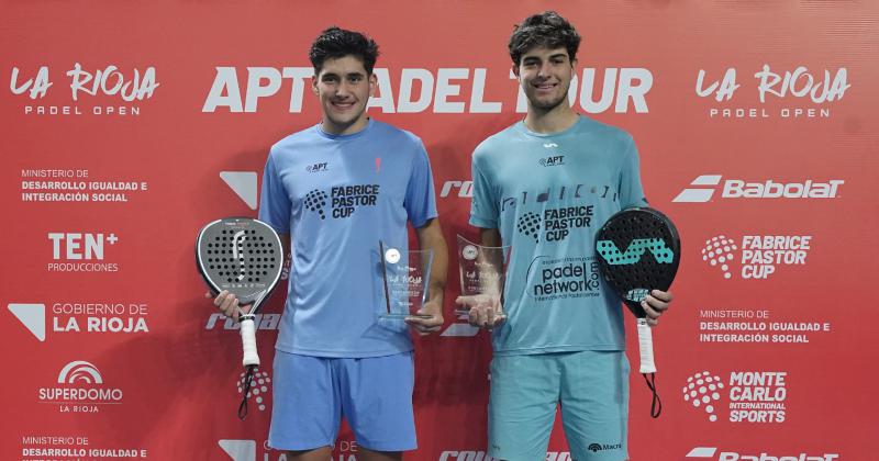 Maxi S�nchez y Juani De Pascual con sus trofeos de subcampeones