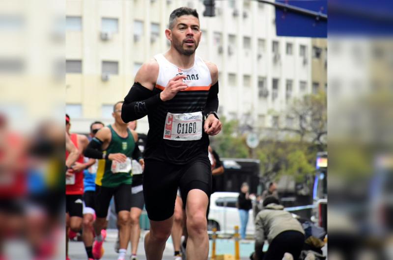 Mariano García cumplió sus metas en su quinta participación en maratón