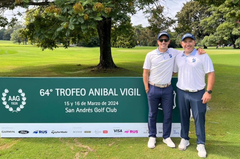 Juan Cruz Illia e Ignacio Colabella jugaron en gran nivel en la cancha del San Andrés Golf Club