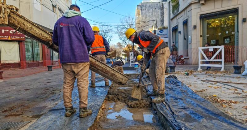 Los trabajos se estn llevando a cabo en la zona de Peatonal San Nicols y calle Dorrego