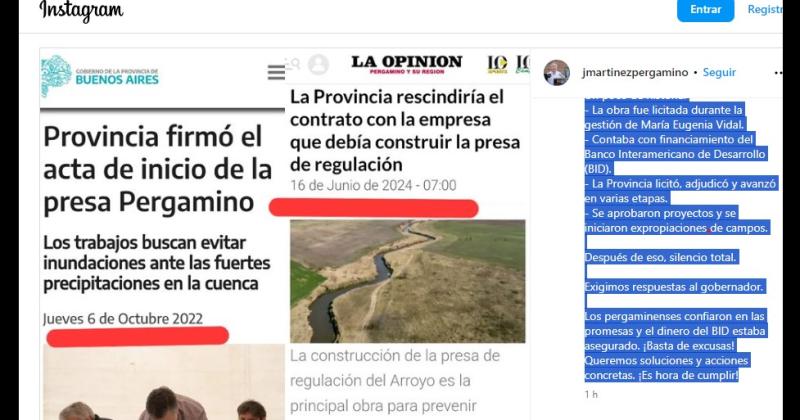 El posteo que Javier Martínez hizo este lunes en sus redes sociales