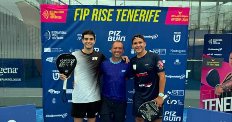 Campeones en Tenerife- Juani De Pascual junto a su padre Federico y Matías Del Moral