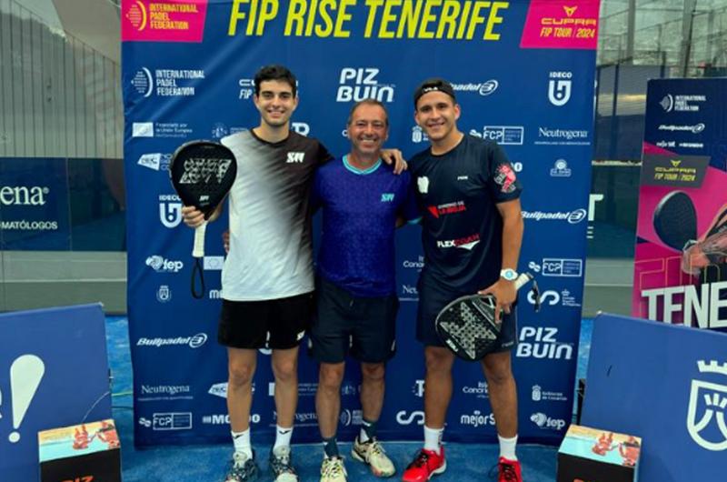 Campeones en Tenerife- Juani De Pascual junto a su padre Federico y Matías Del Moral