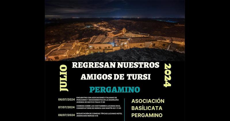 Las actividades para este fin de semana de la Asociación Basilicata de Pergamino