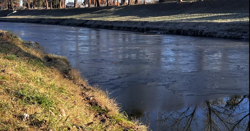 El tramo del Arroyo comprendido entre avenida Colón y Florencio Snchez se congeló