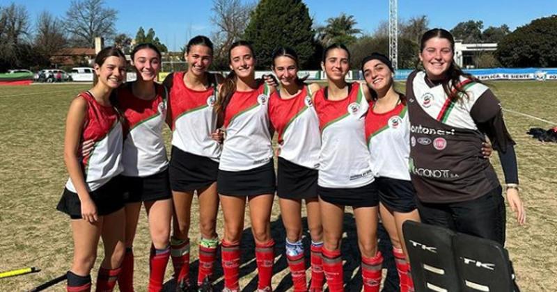 Las ocho jugadoras de Sirio Libanés que forman parte del seleccionado Sub 16 de AHO