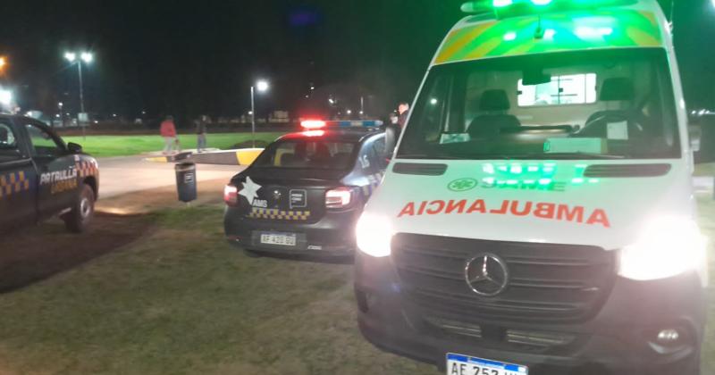 Despliegue de ambulancia y patrullas urbanas en el parque municipal