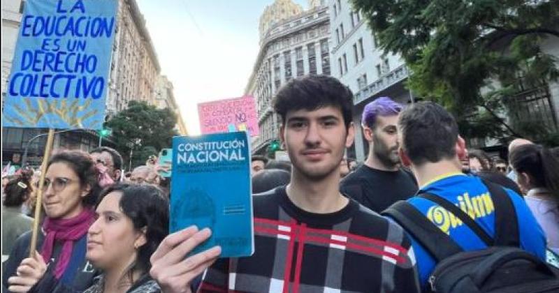 El joven pergaminense cursa sus estudios en la UBA Derecho desde 2022