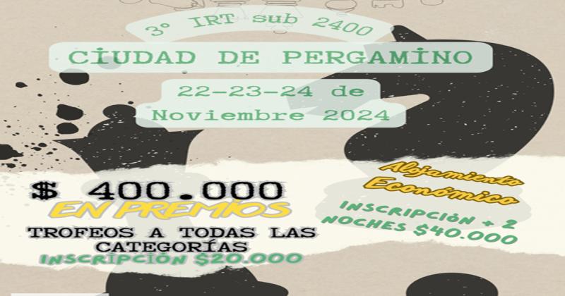 El Club Social organiza el 3ordm IRT  Ciudad de Pergamino de ajedrez 