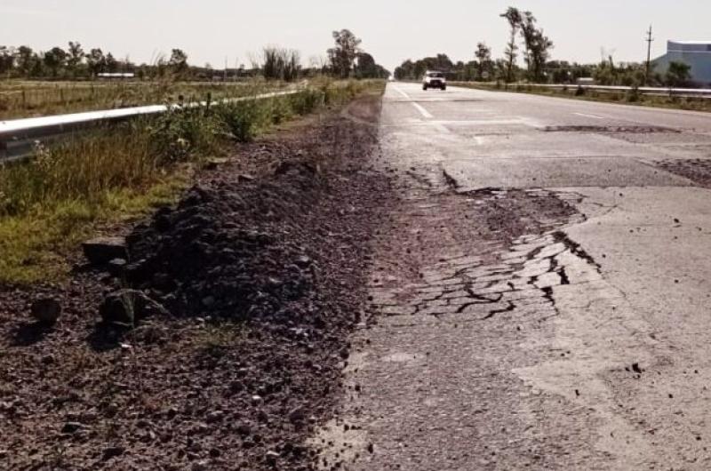 La falta de mantenimiento es evidente en la ruta nacional Nº 188 y nunca respondieron sobre obras para mejorar la seguridad vial de los automovilistas