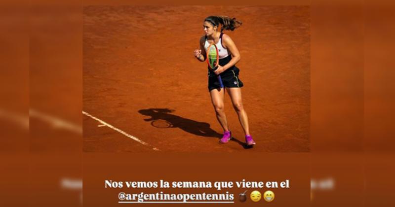 Con esta historia Julia Riera confirmó su presencia en el Argentina Open