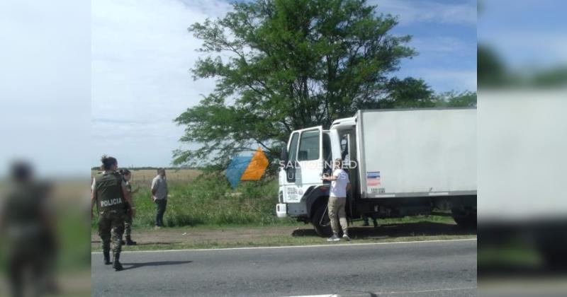 El camión que conducía el chofer baleado