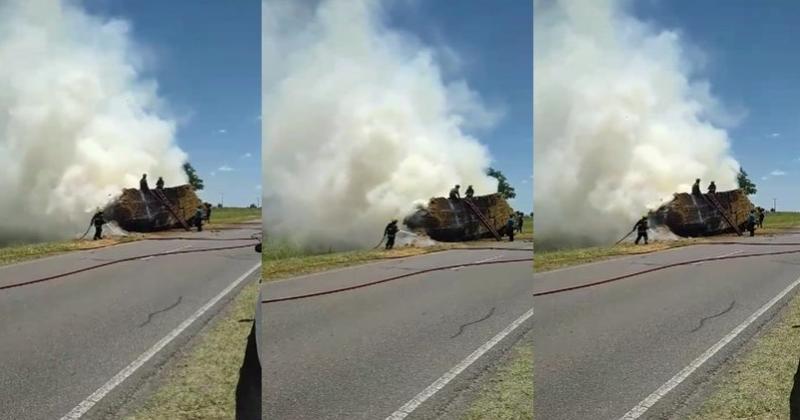 Brigadas rescatistas intervinieron para extinguir el siniestro