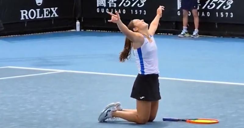 Julia Riera celebra su tercer triunfo en la clasificación del Abierto de Australia