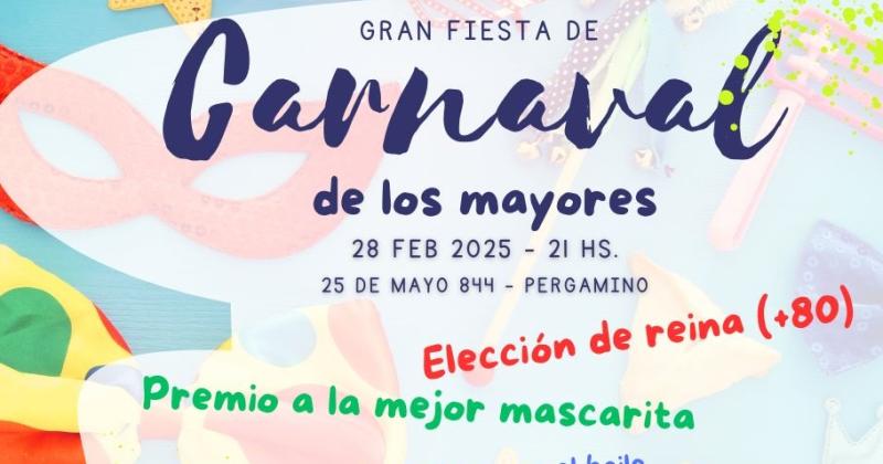 En la Gran Fiesta de Carnaval de los Mayores elegirn a la reina mayor de 80 años de edad