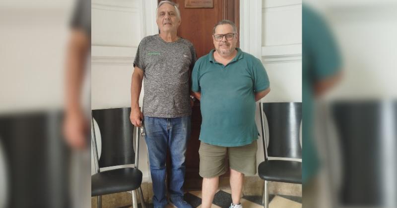 José Alabe y Oreste Albani dos de los integrantes del grupo de trabajo de la Comisión Directiva del Club Social