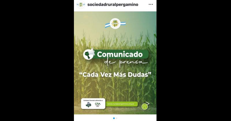 El comunicado fue publicado recientemente en las redes de la SRP