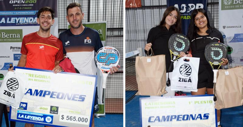 Ratto-Bramajo y Silpituca-Córdoba las parejas ganadoras en el torneo jugado en Top Ten