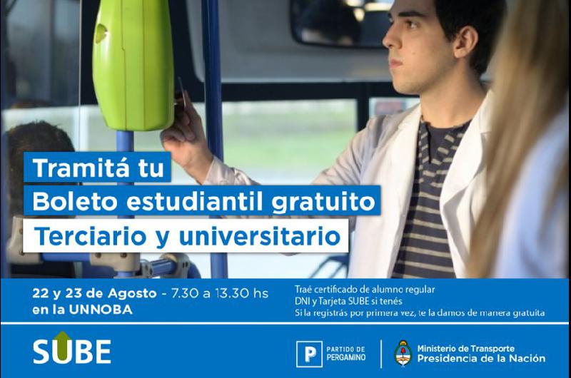 Operativos Del Sube Para El Boleto Estudiantil Gratis En Los Terciarios ...